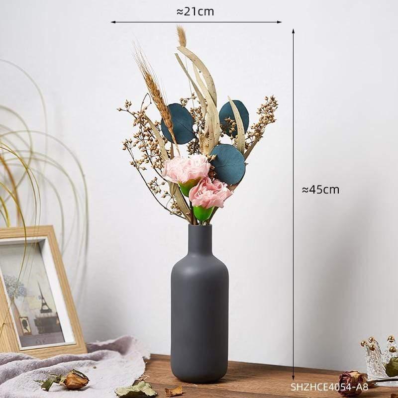 Shop 200001438 Set 4 Stone Cuba Vases Set (Available with pre made artificial bouquets) Mademoiselle Home Decor
