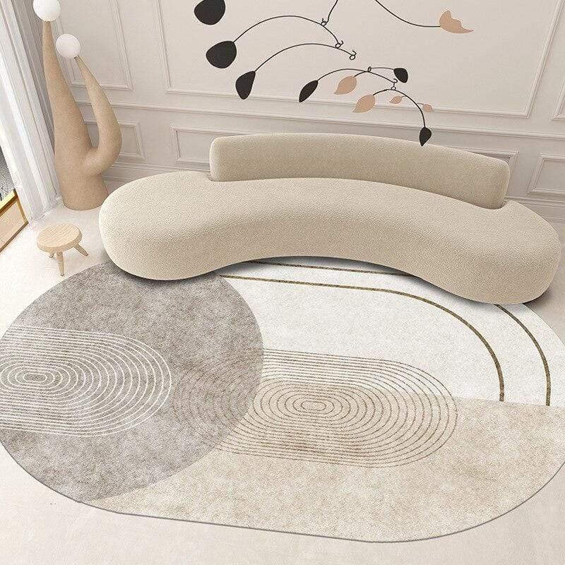 Shop 0 Oval Carpet Living Room Coffee Table Blanket Ins Nordic Style Geometric Sofa Room Bedroom Bedside Blanket Big Floor Mat Mademoiselle Home Decor