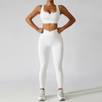 Shop 0 White suit-3 / S / China 2 Pieces Seamless Women Tracksuit  Yoga Set Running Workout Sportswear Gym Clothes Fitness Bra High Waist Leggings Sports Suit Mademoiselle Home Decor