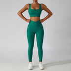 Shop 0 Green suit-3 / S / China 2 Pieces Seamless Women Tracksuit  Yoga Set Running Workout Sportswear Gym Clothes Fitness Bra High Waist Leggings Sports Suit Mademoiselle Home Decor