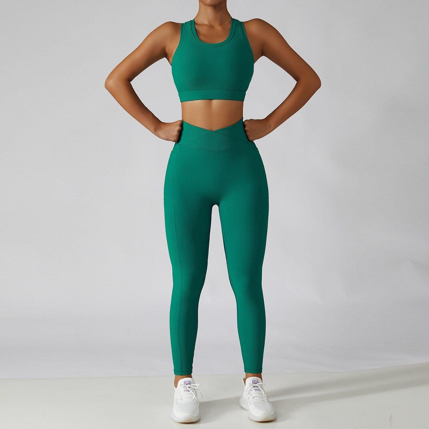 Shop 0 2 Pieces Seamless Women Tracksuit  Yoga Set Running Workout Sportswear Gym Clothes Fitness Bra High Waist Leggings Sports Suit Mademoiselle Home Decor