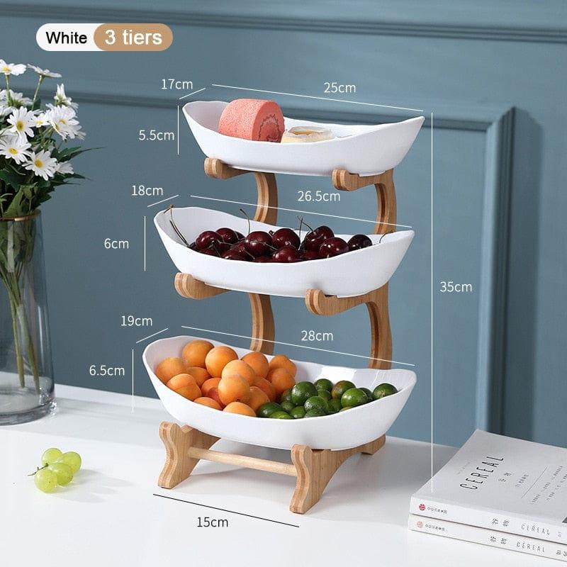 Shop 0 A 3 layer White Tava Food Organiser Mademoiselle Home Decor