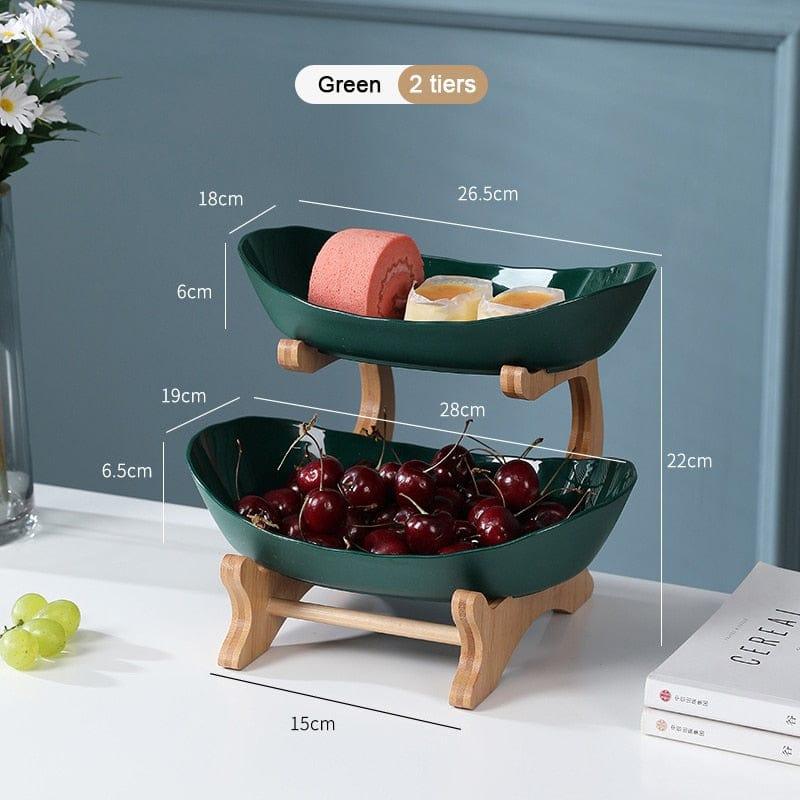 Shop 0 E 2 layer Green Tava Food Organiser Mademoiselle Home Decor