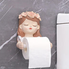 Shop 0 Ins Fairy Tissue Holder Long Hair Fairy Long Hair Lovely Girl Toilet Tissue Holder Bathroom Light Luxury Decoration Accessories Mademoiselle Home Decor