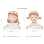 Shop 0 Ins Fairy Tissue Holder Long Hair Fairy Long Hair Lovely Girl Toilet Tissue Holder Bathroom Light Luxury Decoration Accessories Mademoiselle Home Decor