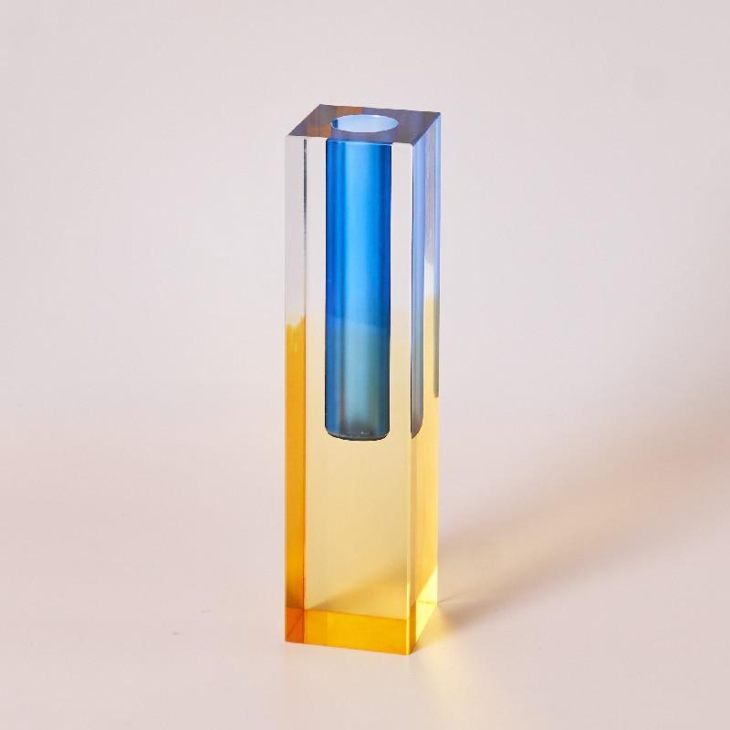 Shop 0 20cm StyleA Floriddle Modern Rainbow Pillar Bud Vase Tabletop Glass Vases Luxury Decorative Acrylic Crystal Nordic Room Decoration Home Mademoiselle Home Decor