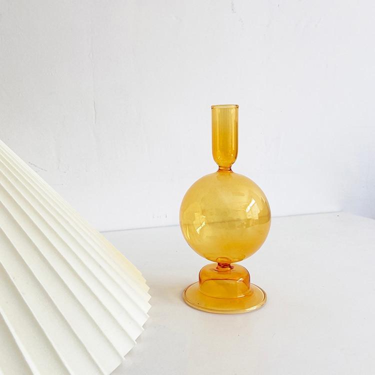 Shop 0 Orange Ball Creative Morocco Candlestick Glass Decorative Candlestick Holder Window Display Home Decoration accessories Wedding Table Mademoiselle Home Decor