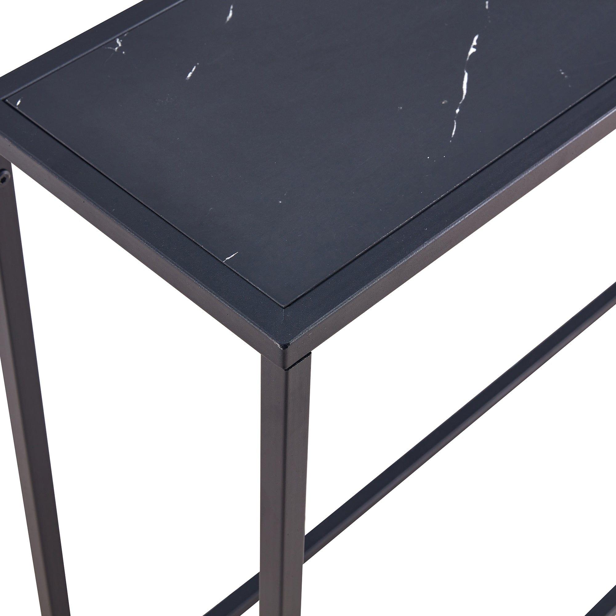 Shop D&N Console Talbe Minimalist Porch Table Sofa sidetable, MDF boards, metal frame , Rectangle shape, Black,41.73''L 11.2''W 29.92''H Mademoiselle Home Decor