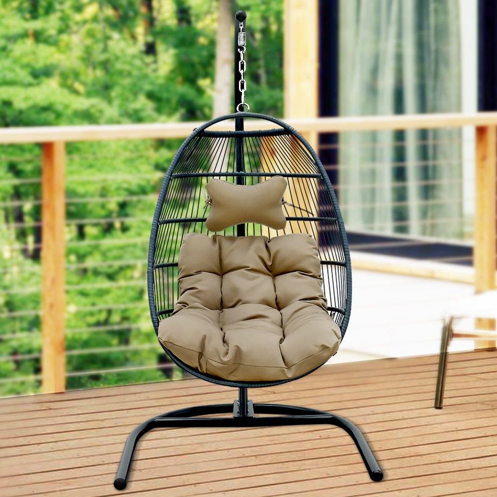 Shop egg shape SINGLE SWING chair for garden patio Mademoiselle Home Decor