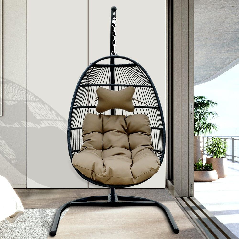 Shop egg shape SINGLE SWING chair for garden patio Mademoiselle Home Decor