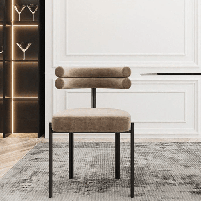 Shop 0 Wuli Designer Dining Chair Italian Minimalist Creative Half Arc Back Chair Home Dressing Chair Cafe Leisure Negotiation Chair Mademoiselle Home Decor