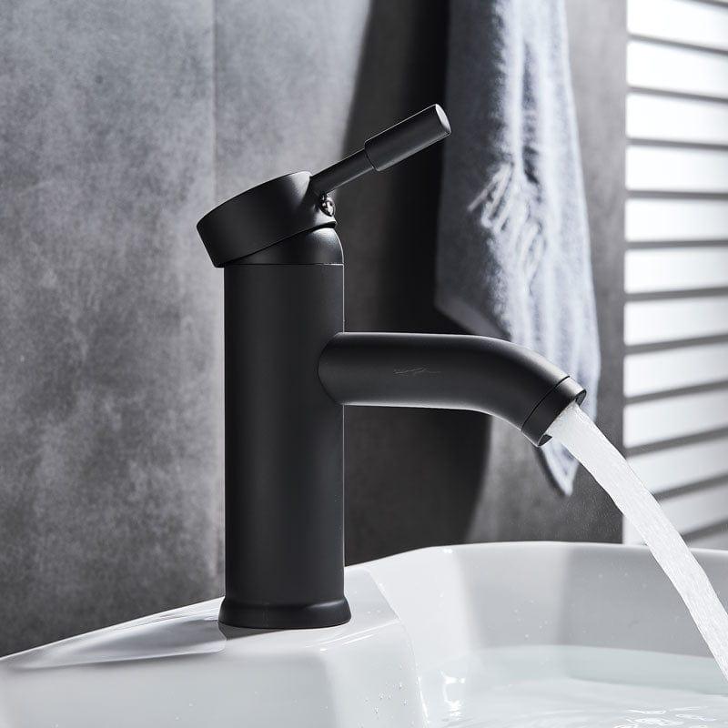 Shop 0 Hownifety Black Bathroom Faucet Hot Cold Water Sink Mixer Tap Stainless Steel Paint Basin Faucets Single Hole Tapware Mademoiselle Home Decor