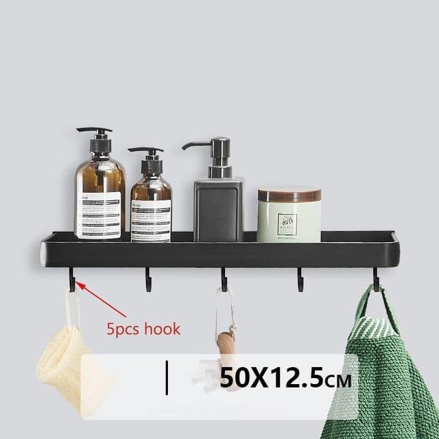 Shop 0 50cm with 5 hook Tusaud Bathroom Storage Shelf Mademoiselle Home Decor