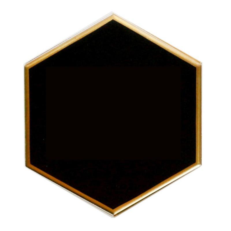 Shop 0 China / Black 1pcs Nordic Hexagon Gold-plated Ceramic Placemat Heat Insulation Coaster Porcelain Mats Pads Table Decoration Mademoiselle Home Decor