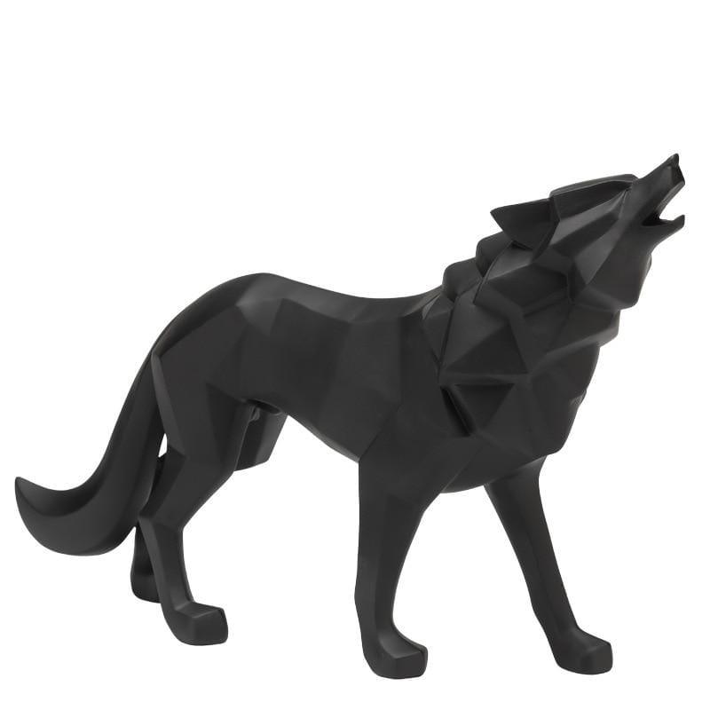 Shop 0 Black-B / XXXL Resin Abstract Wolf Statue Geometric Animal Figurines Nordic Home Decor Sculpture Crafts Office Room Interior Decoration Mademoiselle Home Decor