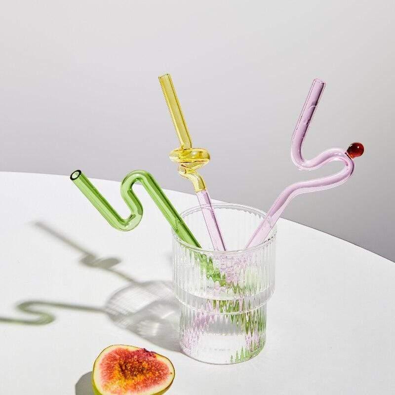 Shop 0 Floriddle Artistry Glass Straws Twist Reusable Straws Heat Resistant Glass Straw Drinking Milk Tea Long Stem Glass Staw Mademoiselle Home Decor