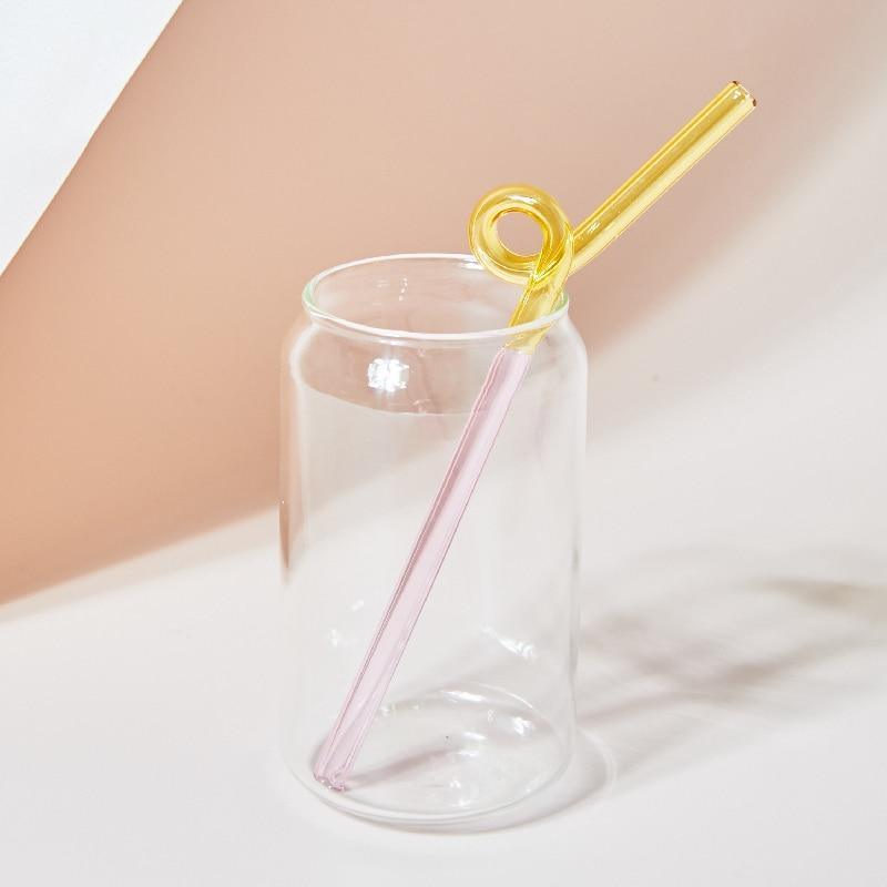 Shop 0 1PC spiral straw Floriddle Artistry Glass Straws Twist Reusable Straws Heat Resistant Glass Straw Drinking Milk Tea Long Stem Glass Staw Mademoiselle Home Decor