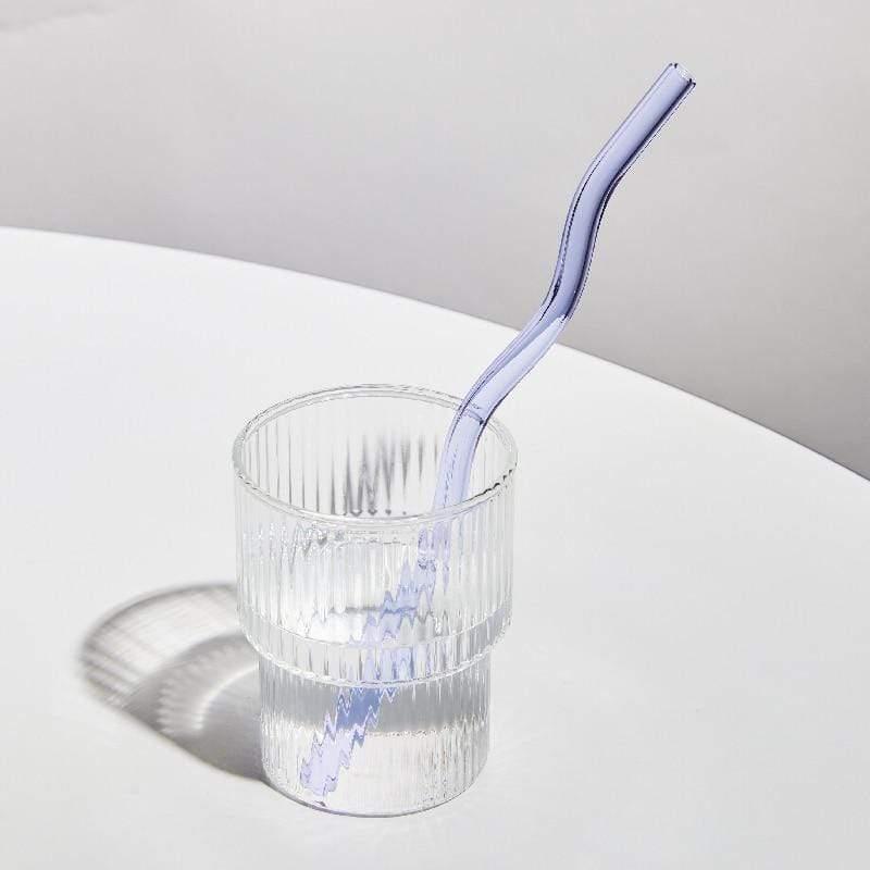 Shop 0 1PC wave Lilac Floriddle Artistry Glass Straws Twist Reusable Straws Heat Resistant Glass Straw Drinking Milk Tea Long Stem Glass Staw Mademoiselle Home Decor