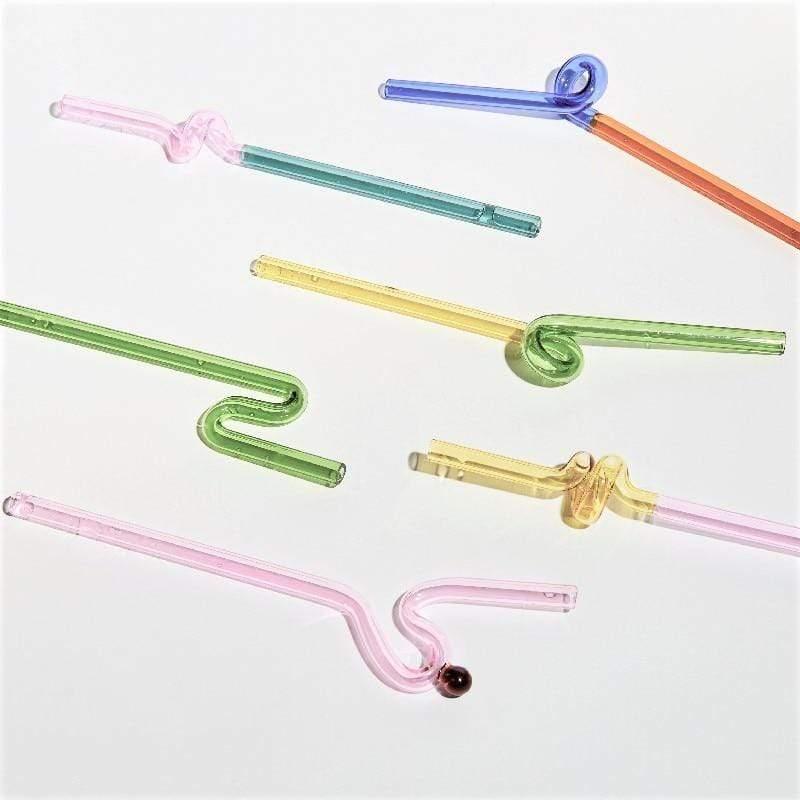 Shop 0 Floriddle Artistry Glass Straws Twist Reusable Straws Heat Resistant Glass Straw Drinking Milk Tea Long Stem Glass Staw Mademoiselle Home Decor