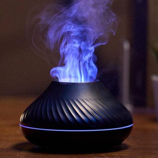 Shop 0 REUP Volcanic Flame Aroma Diffuser Essential Oil Lamp 130ml USB Portable Air Humidifier with Color Night Light Fragrance Home Mademoiselle Home Decor