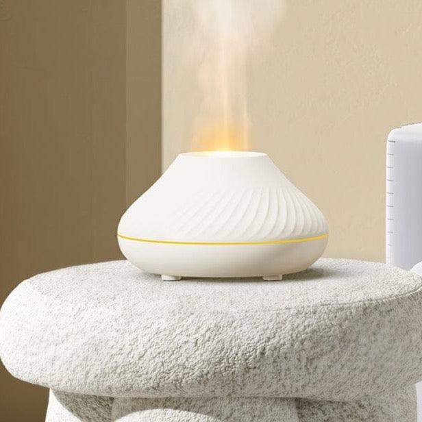 Shop 0 REUP Volcanic Flame Aroma Diffuser Essential Oil Lamp 130ml USB Portable Air Humidifier with Color Night Light Fragrance Home Mademoiselle Home Decor