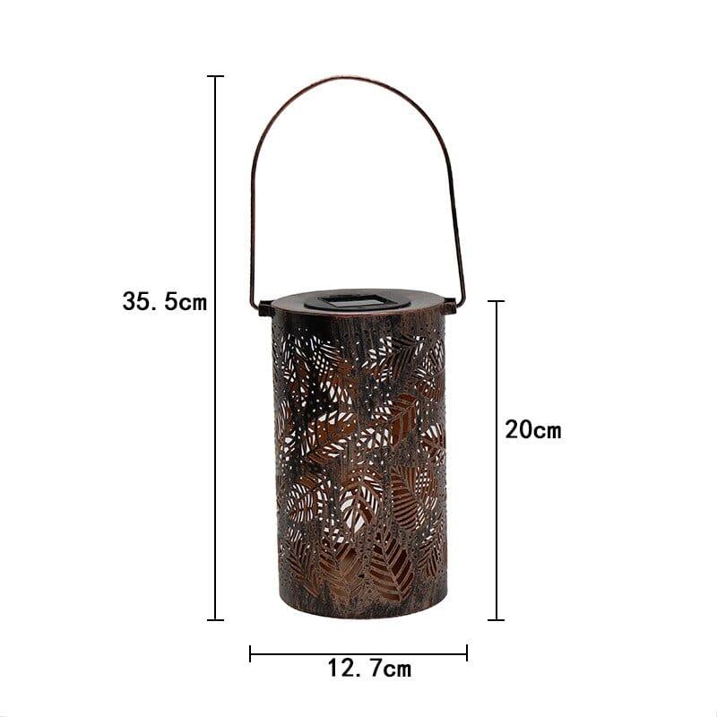 Shop 0 D style LED Solar Lantern Light Hollow Wrought Iron Projection Light Hanging Lamps Outdoor Waterproof Yard Garden Art Decoration Mademoiselle Home Decor
