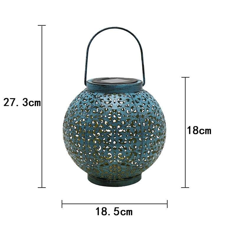 Shop 0 G style LED Solar Lantern Light Hollow Wrought Iron Projection Light Hanging Lamps Outdoor Waterproof Yard Garden Art Decoration Mademoiselle Home Decor