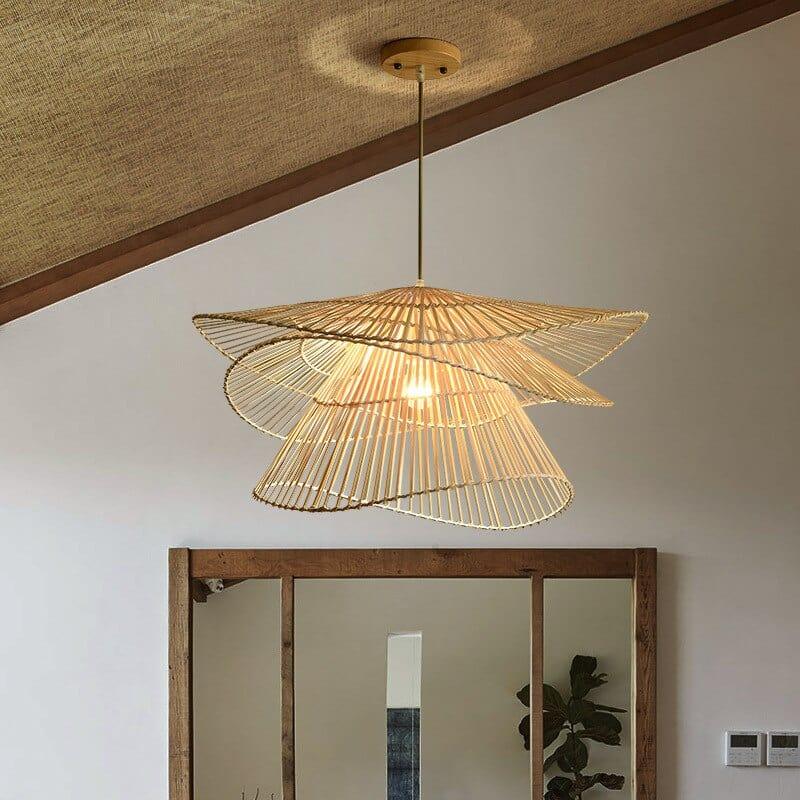 Shop 0 Hand Knitted Bamboo Woven Chandelier Vintage Style Living Room Dining Room Bedroom Study Ceiling Bamboo Led Hanging Lamps Mademoiselle Home Decor