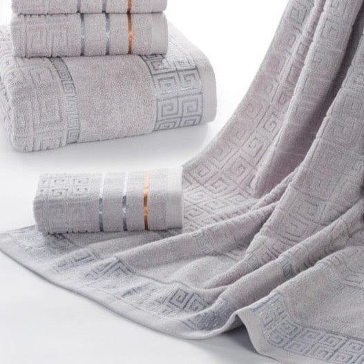 Shop 0 Gray / 3 Pieces Towel Set Versai Towel Mademoiselle Home Decor