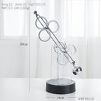 Shop 0 Double three circle Modern Perpetual Motion Machine Newton&#39;s Pendulum Physics Teaching Supplies Science Home Decor Creative Office Desk Decor Gifts Mademoiselle Home Decor