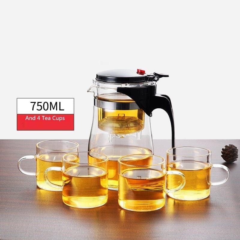Shop 0 750ML And 4 Tea Cups Viva Heat Resistant Tea Infuser Mademoiselle Home Decor