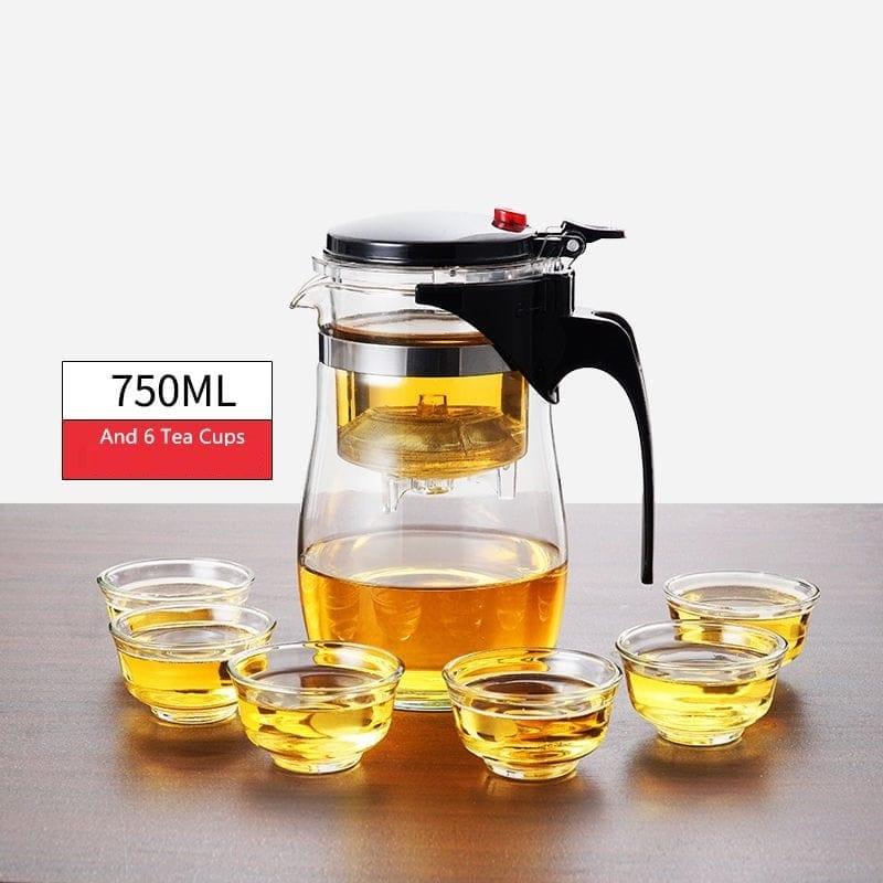 Shop 0 750ML And 6 Tea Cups Viva Heat Resistant Tea Infuser Mademoiselle Home Decor