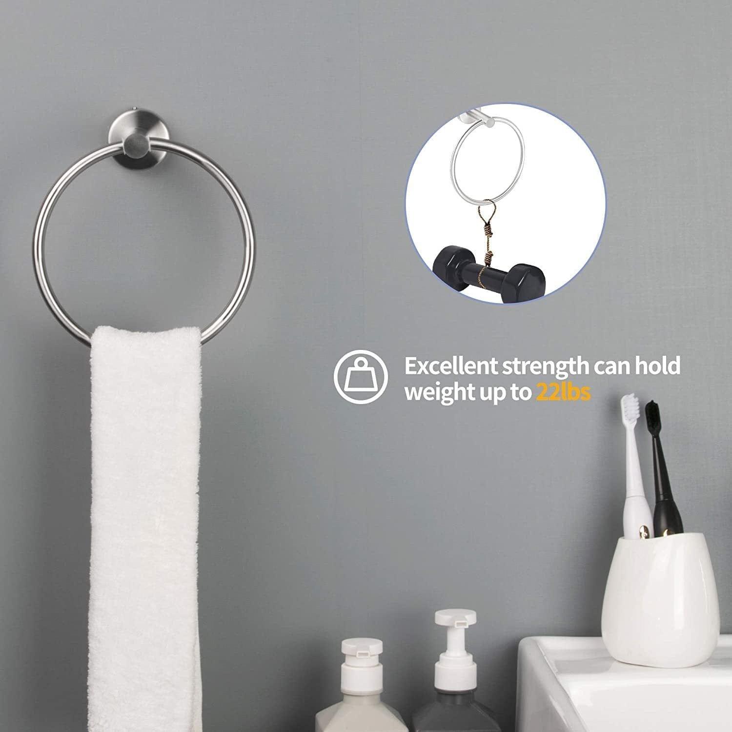 Shop 6 Piece Stainless Steel Bathroom Towel Rack Set Wall Mount Mademoiselle Home Decor