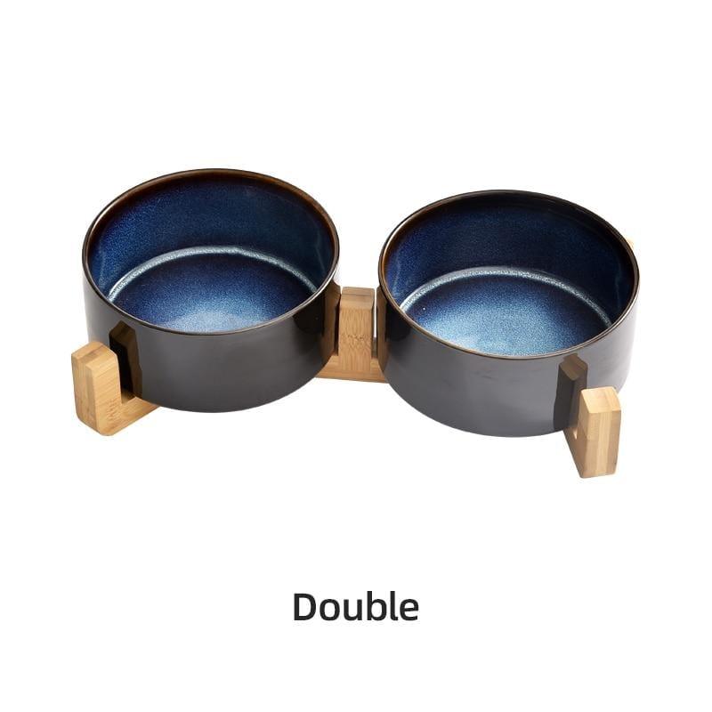 Shop 200003694 double bowl / 400ML Small Cat Wamaka Pet Bowl Mademoiselle Home Decor