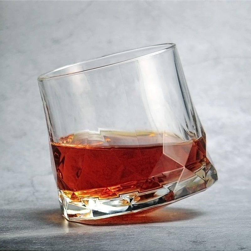 Shop 0 Ocean Brand Creative Whisky Tumbler Glass Diamond Prismatic Cut Thick Heavy XO Whiskey Rock Cup Beer Glasses Spinning Wineglass Mademoiselle Home Decor