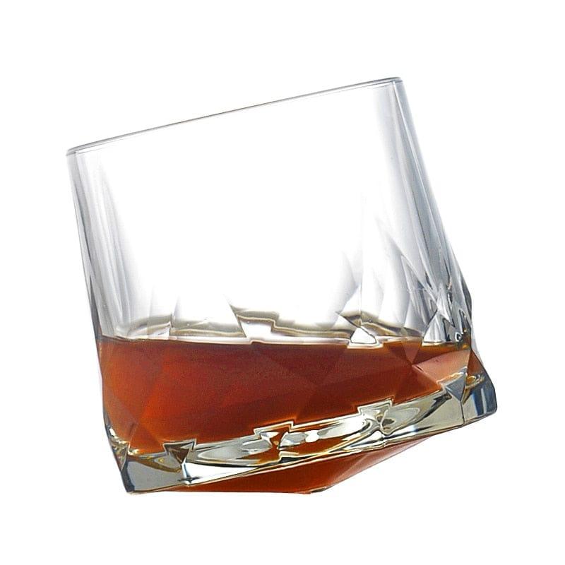 Shop 0 1 Piece / 300ml Ocean Brand Creative Whisky Tumbler Glass Diamond Prismatic Cut Thick Heavy XO Whiskey Rock Cup Beer Glasses Spinning Wineglass Mademoiselle Home Decor