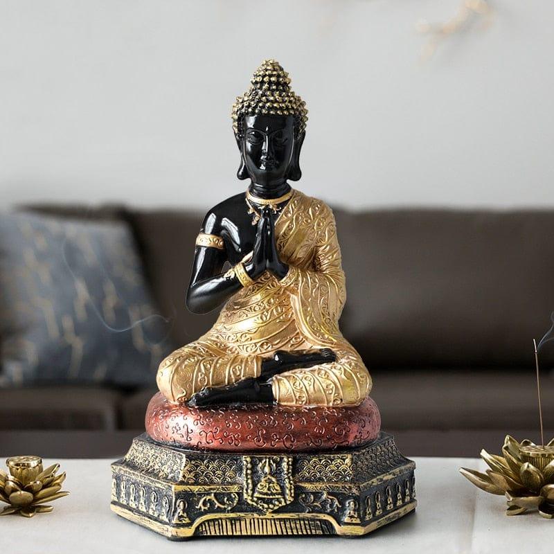 Shop 0 Buddha Statues Thailand for Garden office home Decor Desk ornament fengshui hindu sitting Buddha figurine Decoration Mademoiselle Home Decor