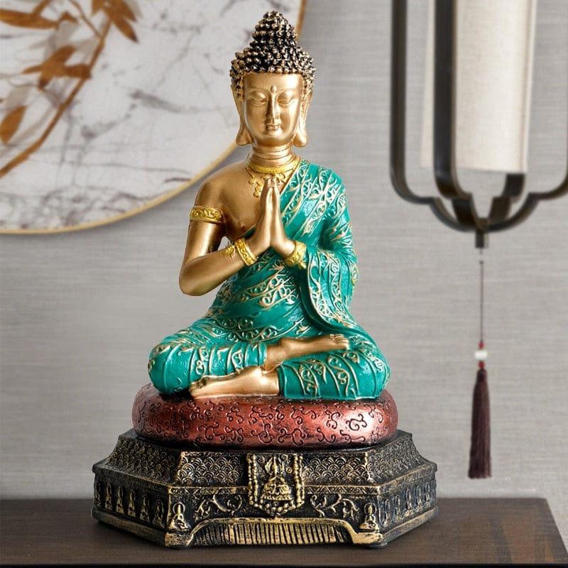 Shop 0 Buddha Statues Thailand for Garden office home Decor Desk ornament fengshui hindu sitting Buddha figurine Decoration Mademoiselle Home Decor