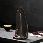 Shop 0 Creative Ceramic Mountain Incense Burner Smoke Waterfall Incense Burner Indoor Decoration Back Candle Holder Flow Incense Burner Mademoiselle Home Decor