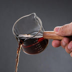 Shop 0 50/75/100/150ml Wood Handle Glass Espresso Measuring Cup Double/Single Mouth Milk Jug Coffee Supplies Clear Kitchen Measure Mug Mademoiselle Home Decor