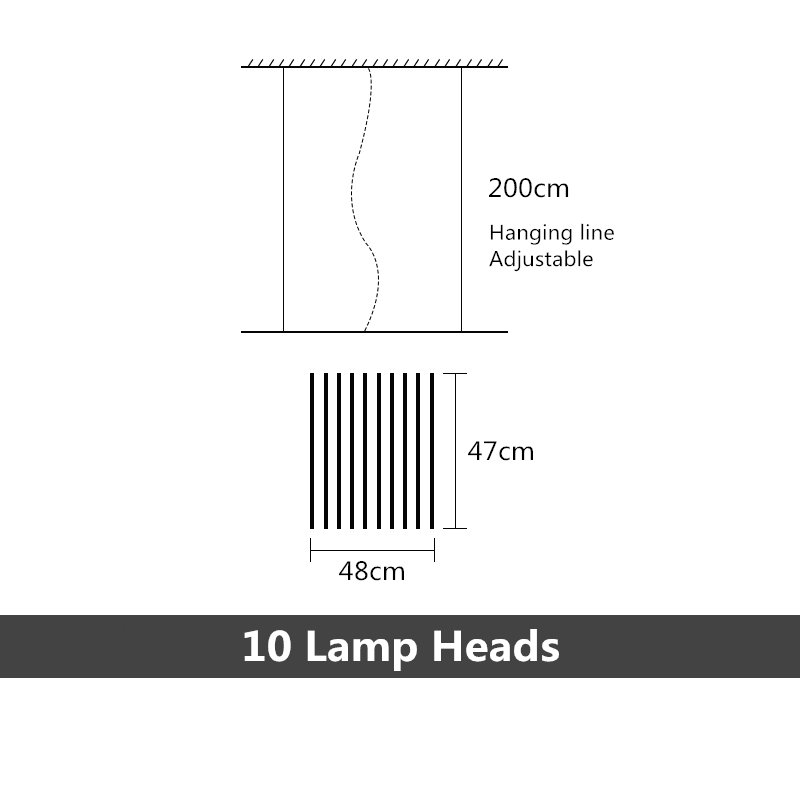 Shop 0 10 Heads  48x47cm / Black lamp body / Brightness Dimmable Xyla Lighting Mademoiselle Home Decor