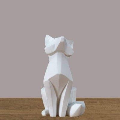 Shop 0 S YuryFvna Simple White Modern Abstract Sculpture Fashion Geometric Fox Statue Desktop Ornaments Creative Gift Mademoiselle Home Decor