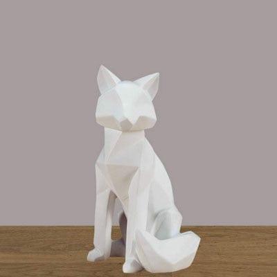 Shop 0 L YuryFvna Simple White Modern Abstract Sculpture Fashion Geometric Fox Statue Desktop Ornaments Creative Gift Mademoiselle Home Decor