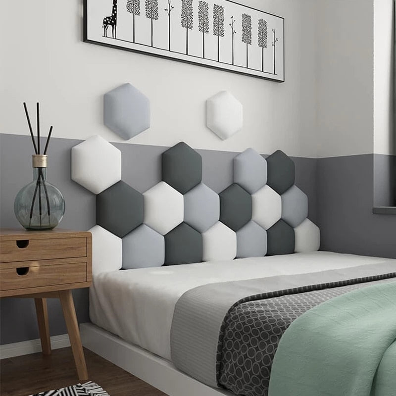 Hexagonal Self Adhesive Headboard